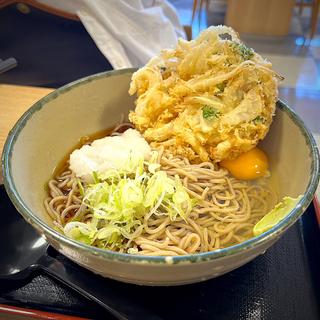 冷しかき揚げそば＋生たまご(名代 箱根そば 喜多見店)