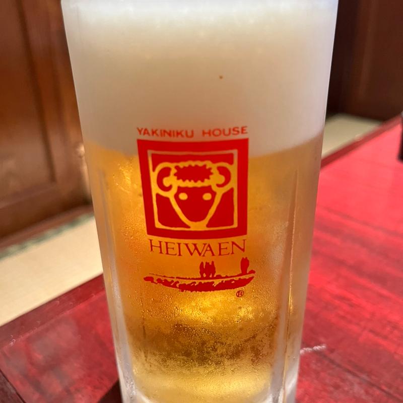 生ビール(焼肉 平和園 蘭豆店 )