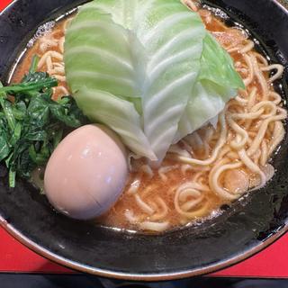 ラーメン中　キャベツ味玉、海苔別皿(横浜ラーメン斎藤家)