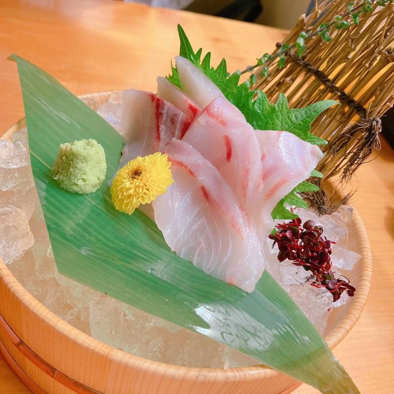 活〆石鯛刺し(江ノ島おさかなセンター)