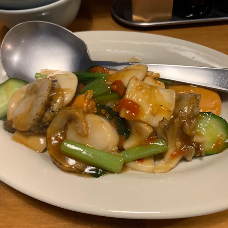 ホタテの炒め（唐辛子）(中華バル あおいくま)