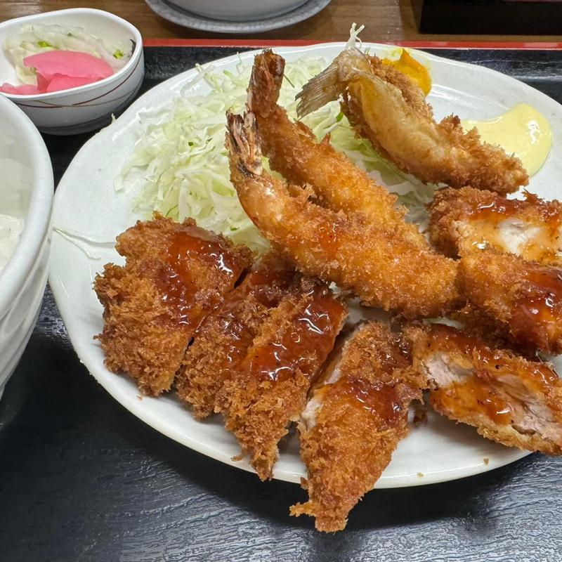 ミックス定食(とんかつ 不二(ふじ))