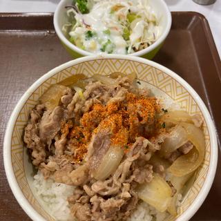 牛丼並+サラダ(すき家 多摩乞田店 )