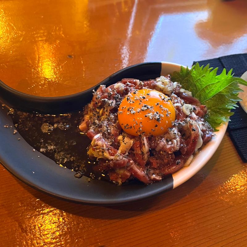 桜ユッケ(焼酎bar 甚 japanese spirits & japanesewhisky)