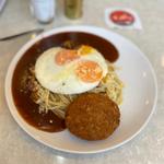 目玉焼きコロッケ(あんかけスパ)サービスランチ(ナポリ )