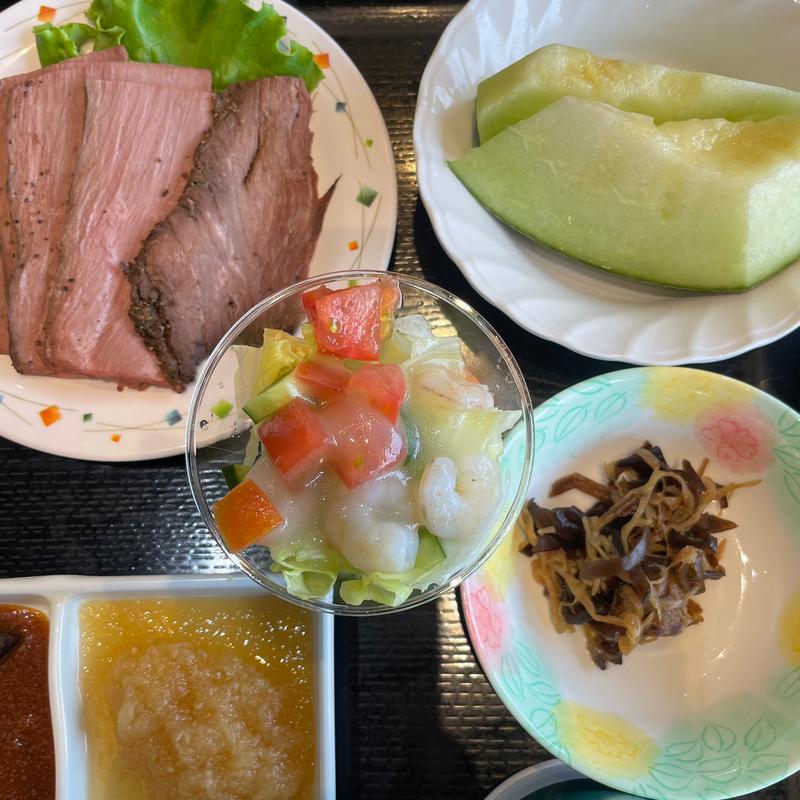 ローストビーフとメロン 食べ放題(原田農園 )