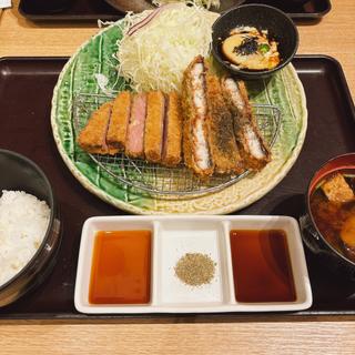 牛サーロインカツと鰻カツ膳(牛カツ京都勝牛 川崎アゼリア店)