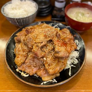 リブロース生姜焼き定食(檍食堂 蒲田東口店)