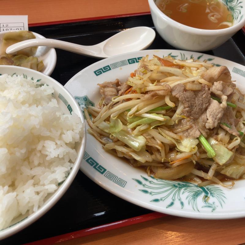 肉野菜炒め定食(日高屋 恵比寿南店)