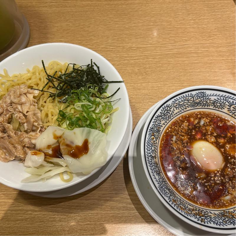冷 旨辛肉つけ麺(丸源ラーメン 河内天美店)