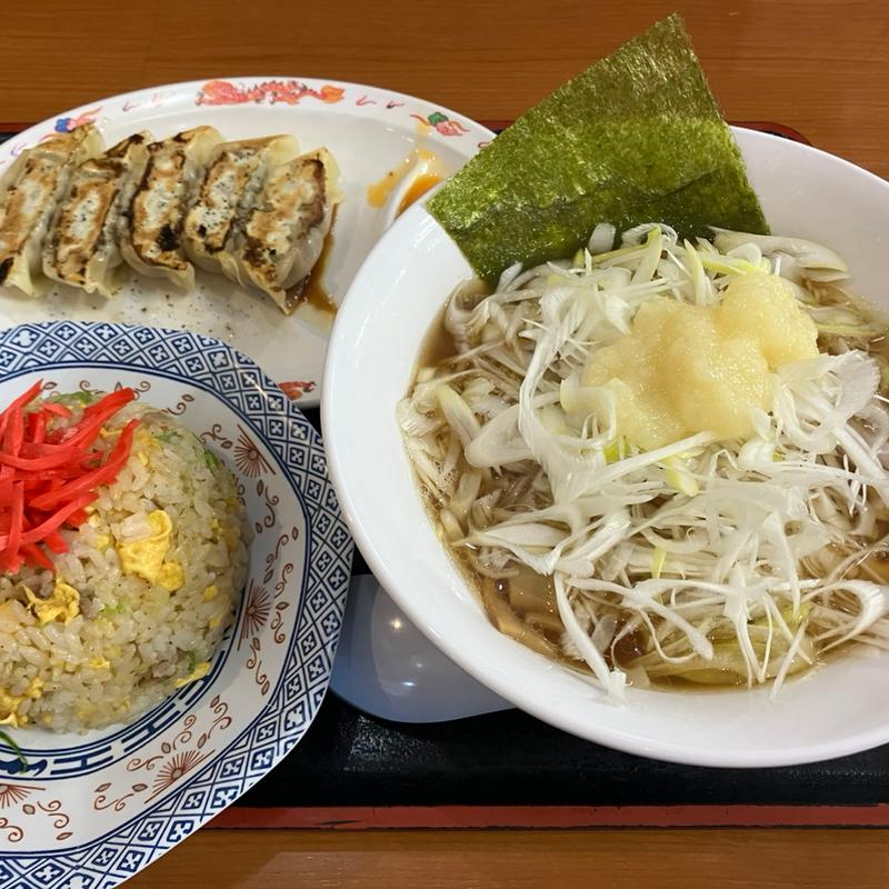 東京ラーメンチャーハンセット+ネギ(ゆにろーず 日立十王店 )