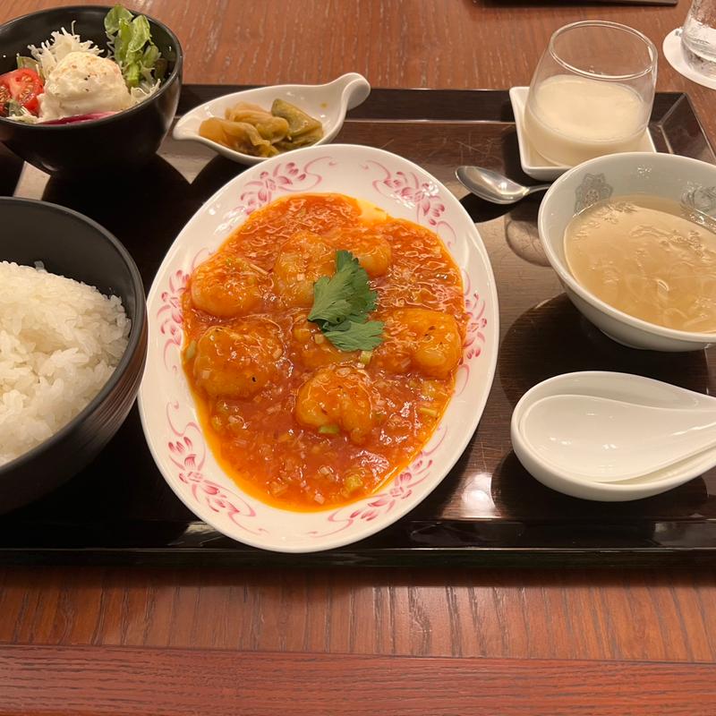 エビチリ定食(花梨 （カリン）)