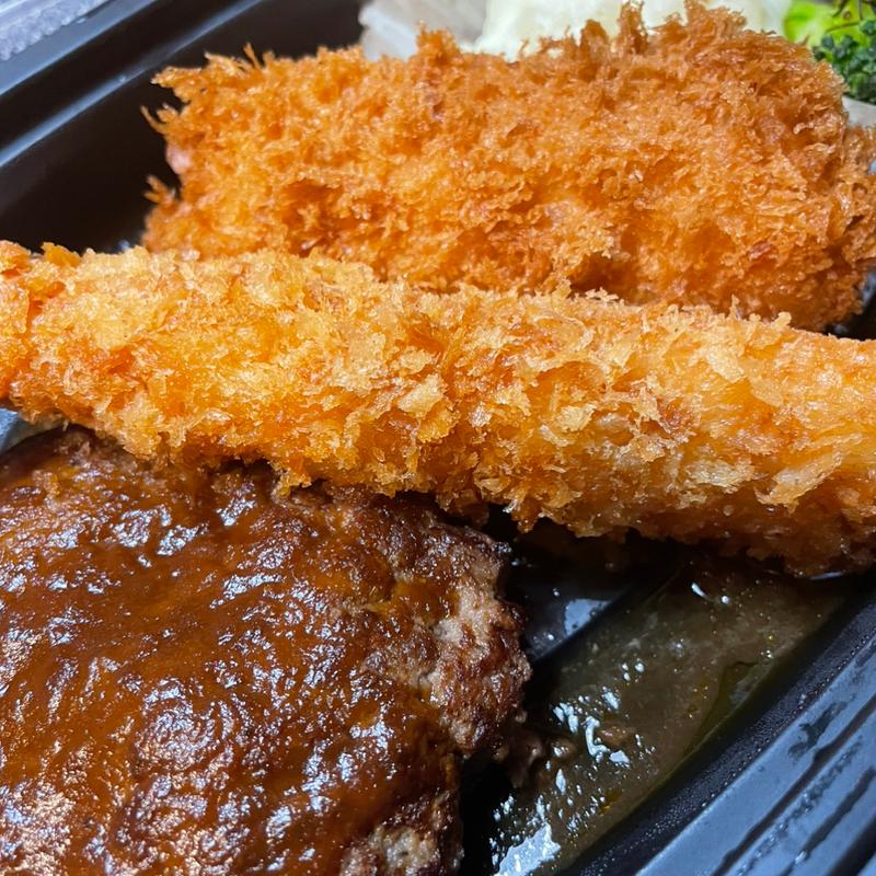 ハンバーグ、エビフライ、カニクリームコロ(ジョナサン 東久留米駅前店)