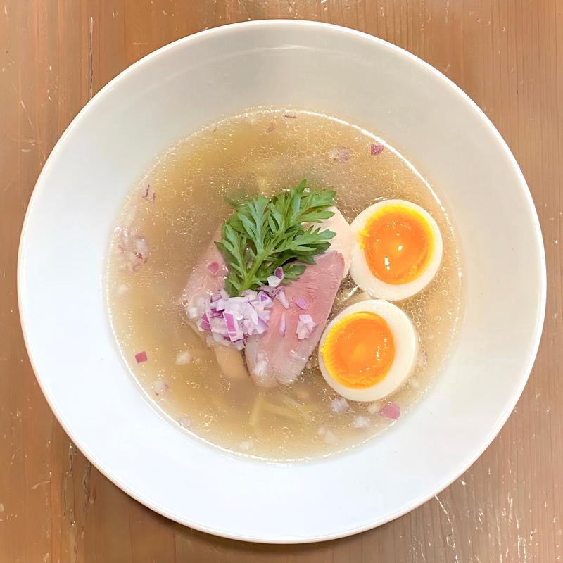 貝と焼きあごの塩らーめん(小麦と焼きあご すぐれ)