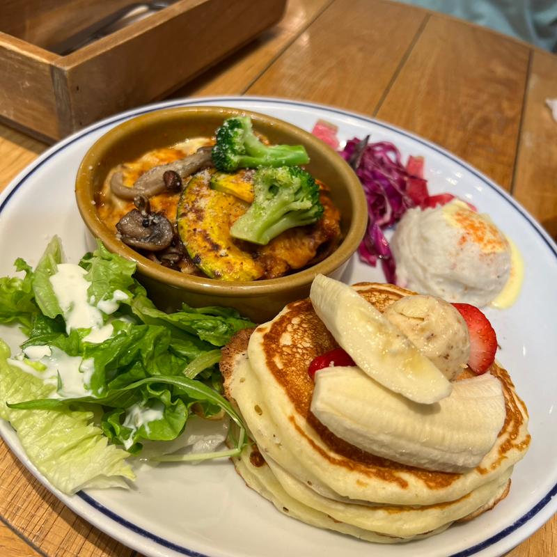 ハーフ&ハーフ　プレートランチ(JSパンケーキ)