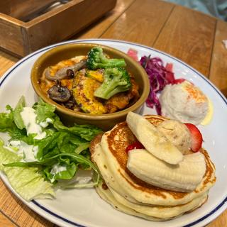 ハーフ&ハーフ　プレートランチ(JSパンケーキ)