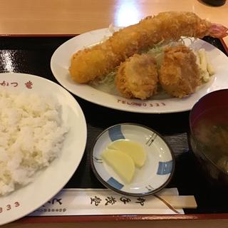 特大海老フライとヒレカツ定食(とんかつ竜 )