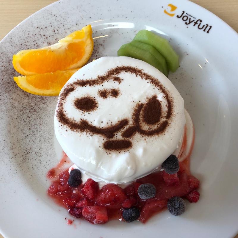 スヌーピーのヨーグルトホイップパンケーキ(ジョイフル桶川店)