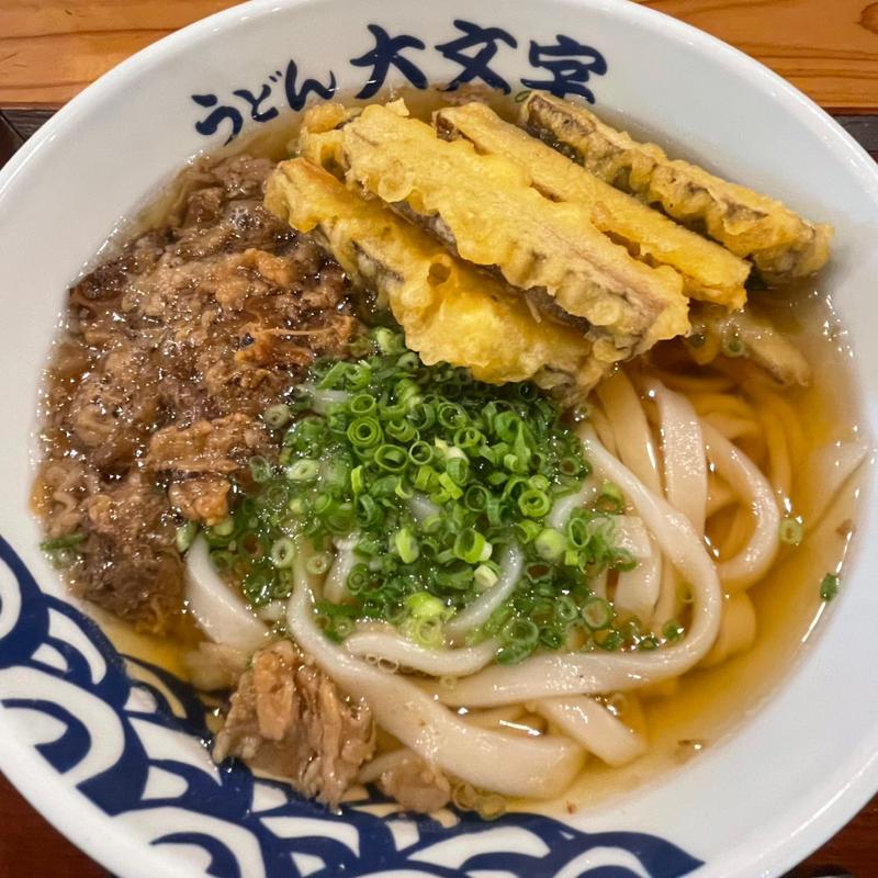 肉ごぼ天うどん(うどん大文字　筑紫野店)