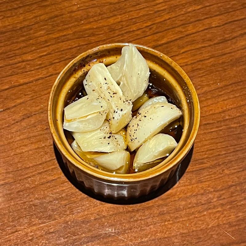 にんにくオイル焼(和牛焼肉 布上本店)