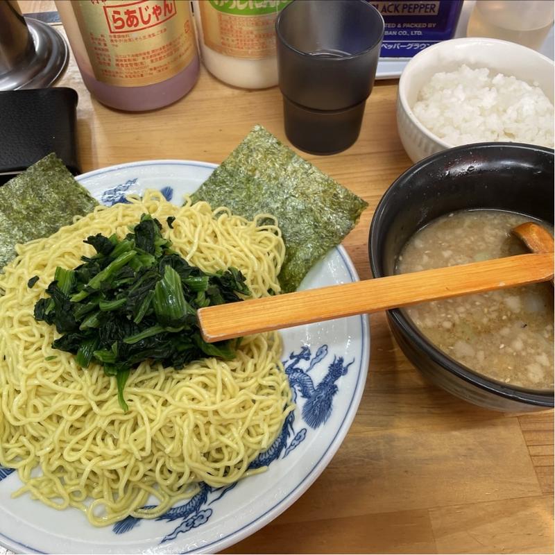 味噌つけ麺　ほうれん草　半ライス(ラーメンショップ椿 松伏店)