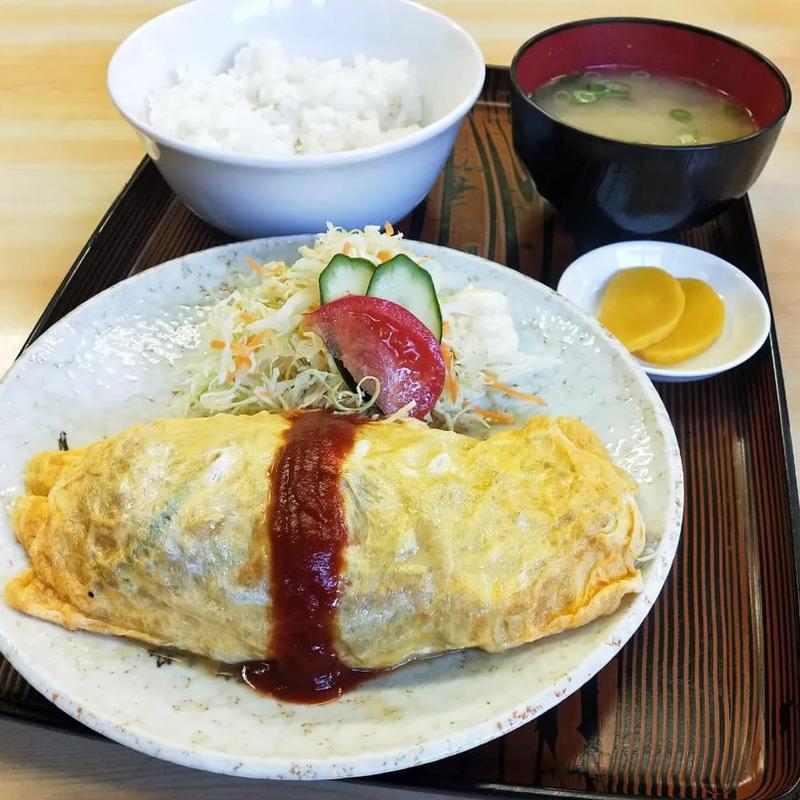 野菜オムレツ定食(美福食堂)