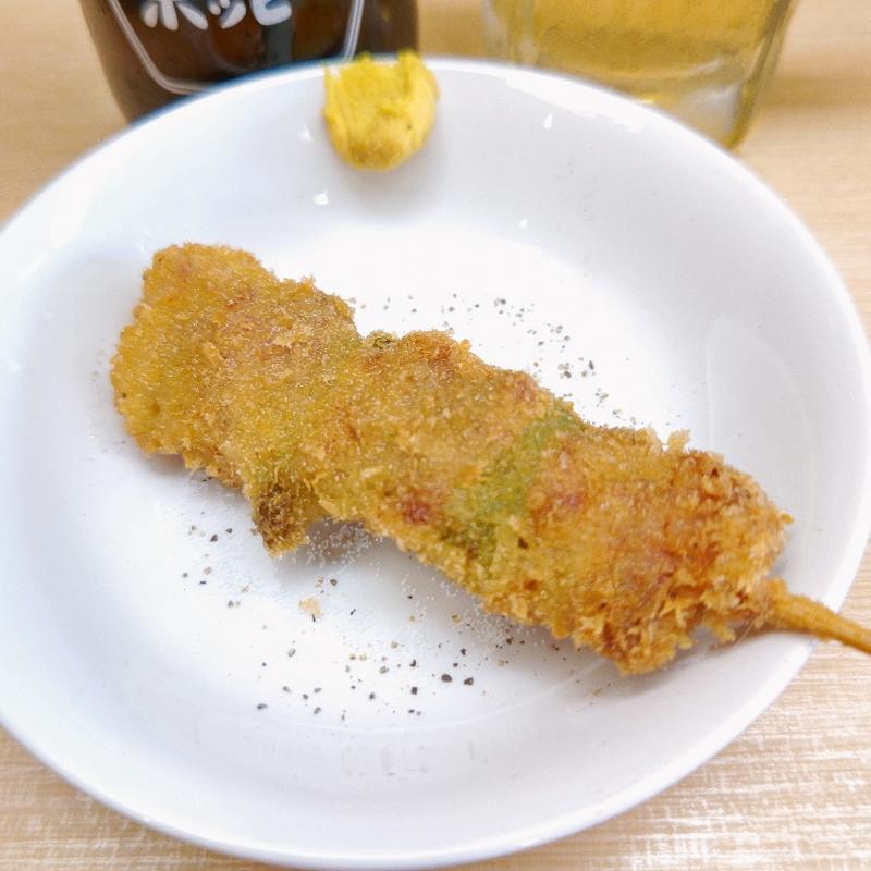 アスパラカツ(もつ焼き串焼き 肉の佐藤 横浜西口店)