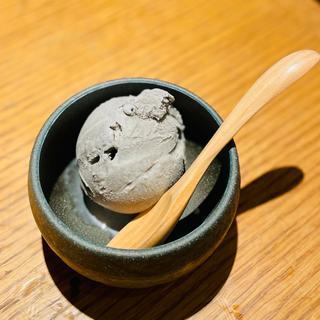 ランチコース　黒胡麻アイス(和えに)