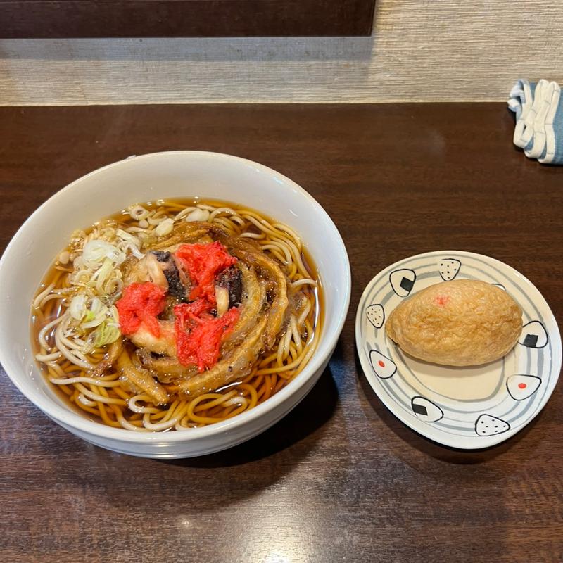 3種かき揚げそば　いなり(そば滝)