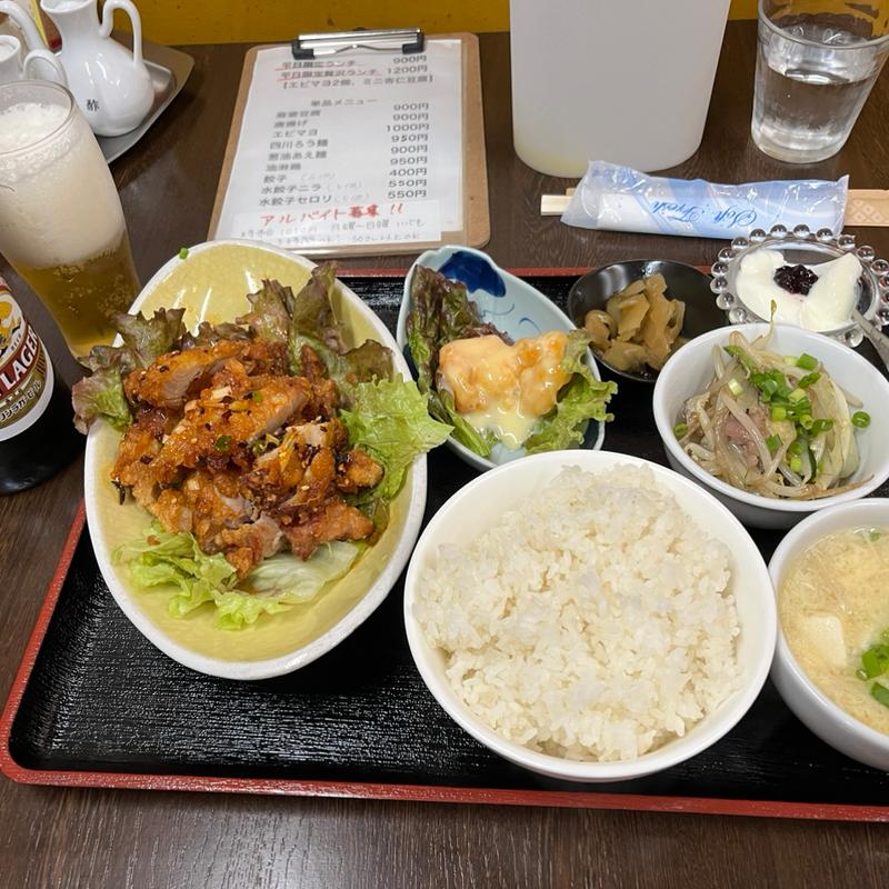 平日限定贅沢ランチ（油淋鶏）(三日月食堂)