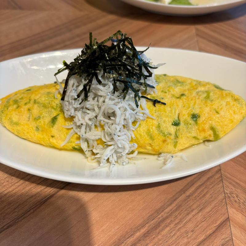 しらす出汁オムレツ(和食バル 音音 虎ノ門ヒルズ店)