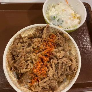 牛丼 大盛+サラダ(すき家 多摩乞田店 )