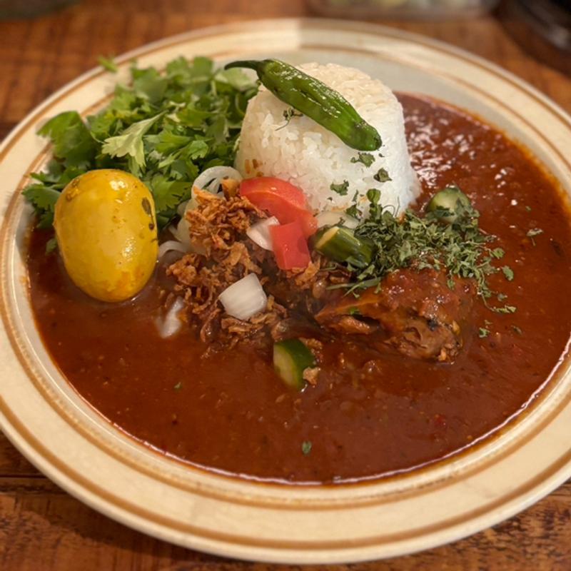 小山フィッシュ（トッピング:スパイスたまご、パクチー）(CHIISAKATTAONNA（小さかった女）)