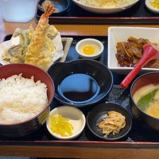 天すじ定食(炉ばた 石くら)