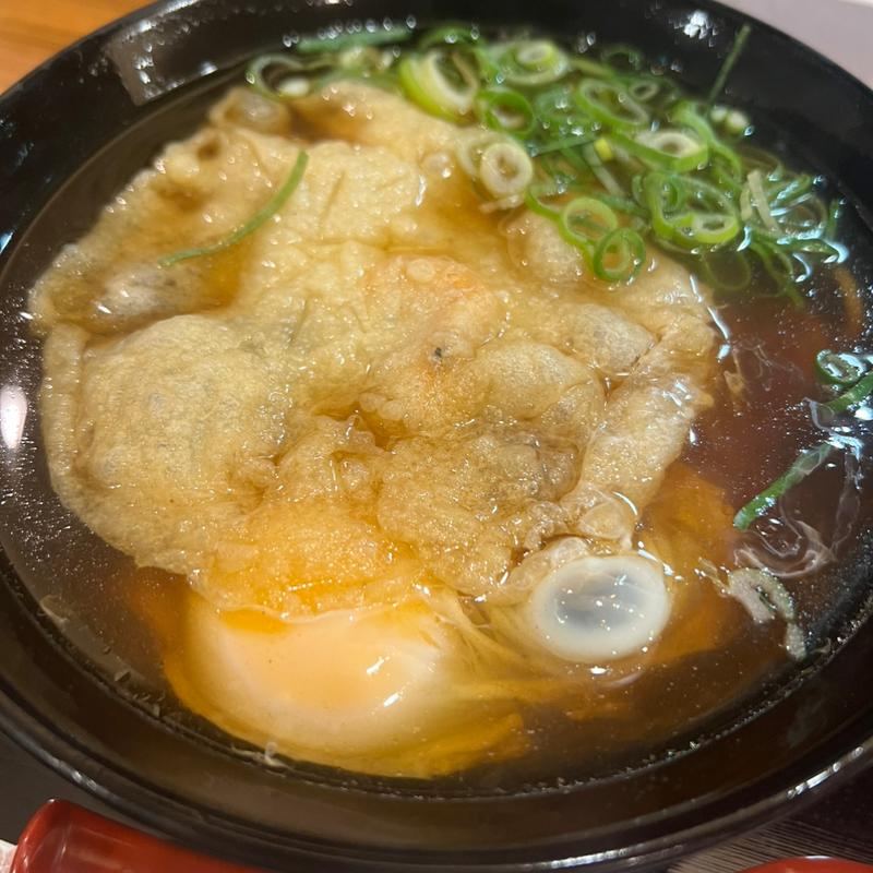 天ぷら駅そば＋生卵(マネキダイニング加古川店)