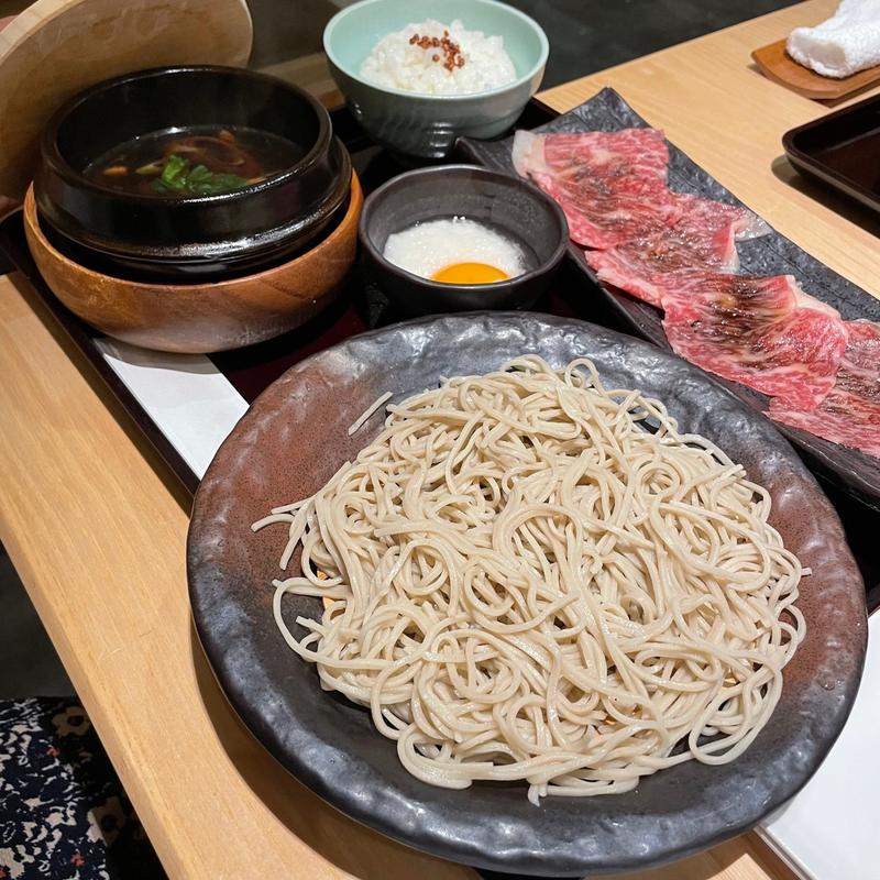 極み牛ロースのしゃぶそば(そば康五郎)