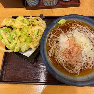 そら豆と小海老のかき揚げそば(たまの里 多摩センター店)