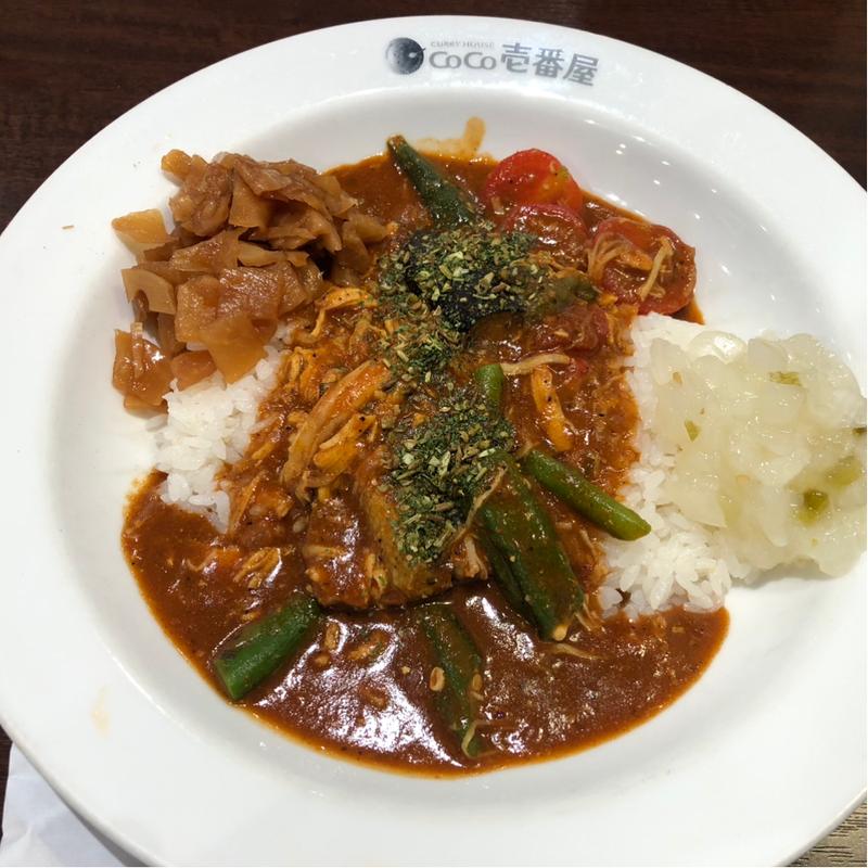 チキンと夏ベジのスパイスカレー(CoCo壱番屋 JR武蔵中原駅前店)