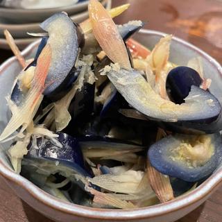 ナスと茗荷のサッパリ漬け(そば処 二月堂)