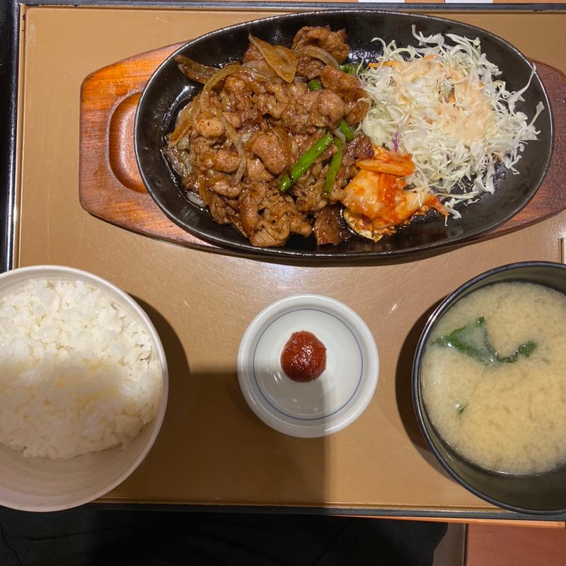 牛カルビ焼き肉定食(やよい軒 堺大野芝店)