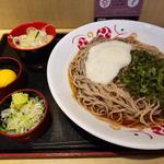 国産海苔の冷しとろろそば 麺2倍盛り＋薬味ねぎ(いろり庵きらく 下総中山)