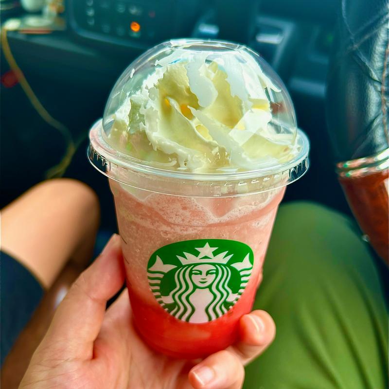 ラブ&ピーチフラペチーノ(スターバックス コーヒー 天王川公園店)