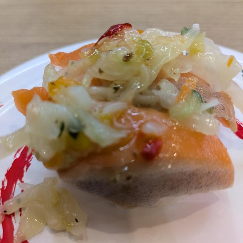 マリネ添えサーモン(かっぱ寿司 由利本荘店 )