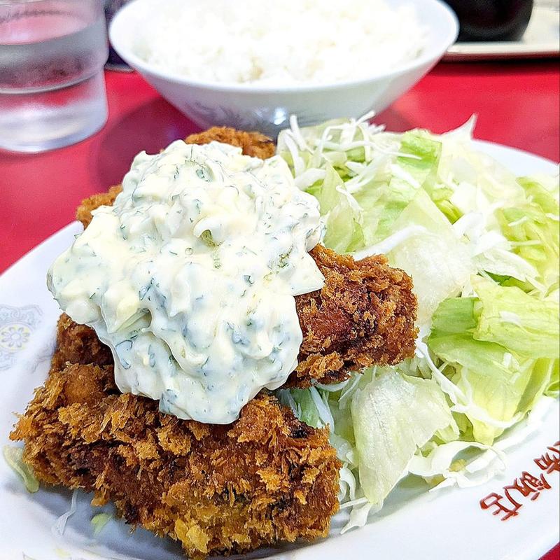 カキフライ定食(太陽飯店)