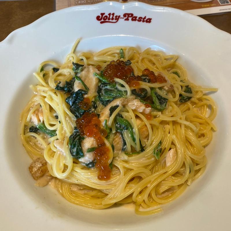 サーモンハラスといくらの明太子クリーム(ジョリーパスタ 武蔵小杉店)