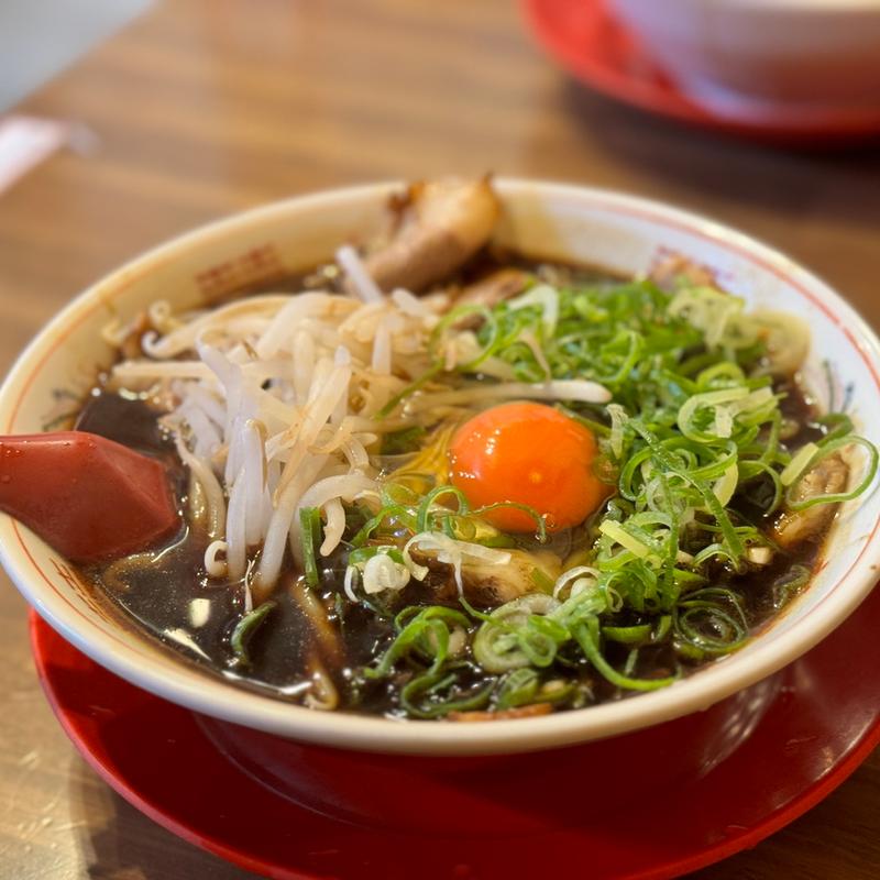 中華そば並と特選卵(新福菜館 山科店)