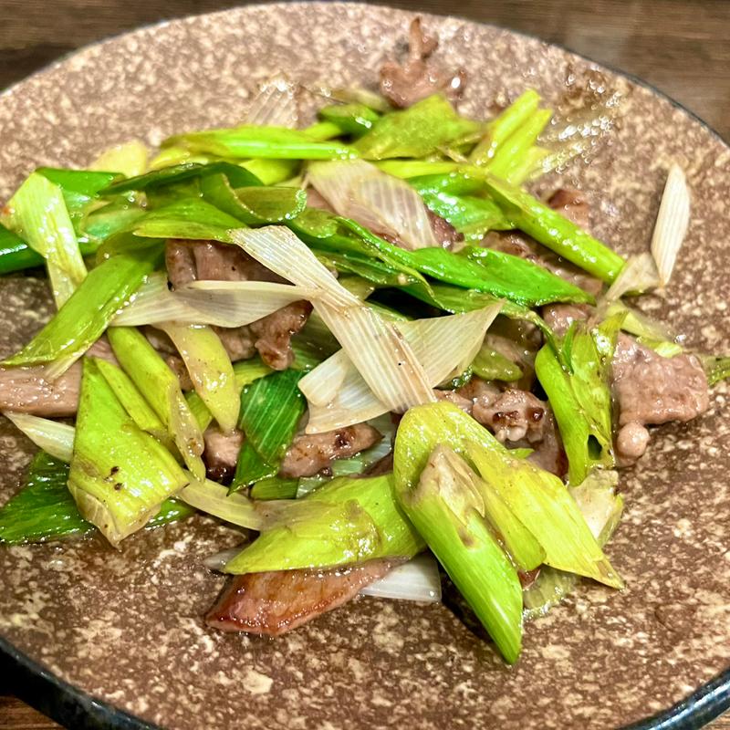牛タンねぎ炒め(居酒屋一休 久米川店)