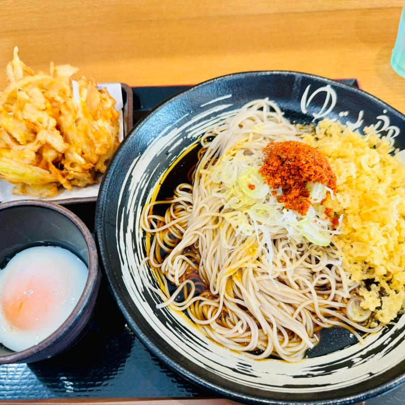 朝そば（温玉)(ゆで太郎 もつ次郎 加須北小浜店)