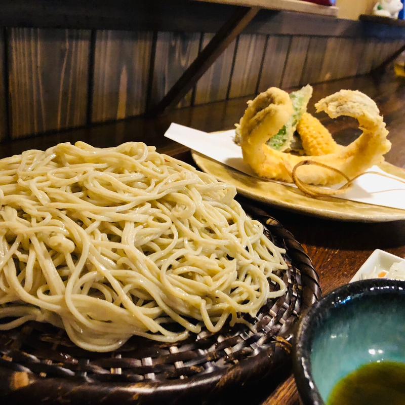 天然穴子天せいろ(江戸蕎麦にのの)