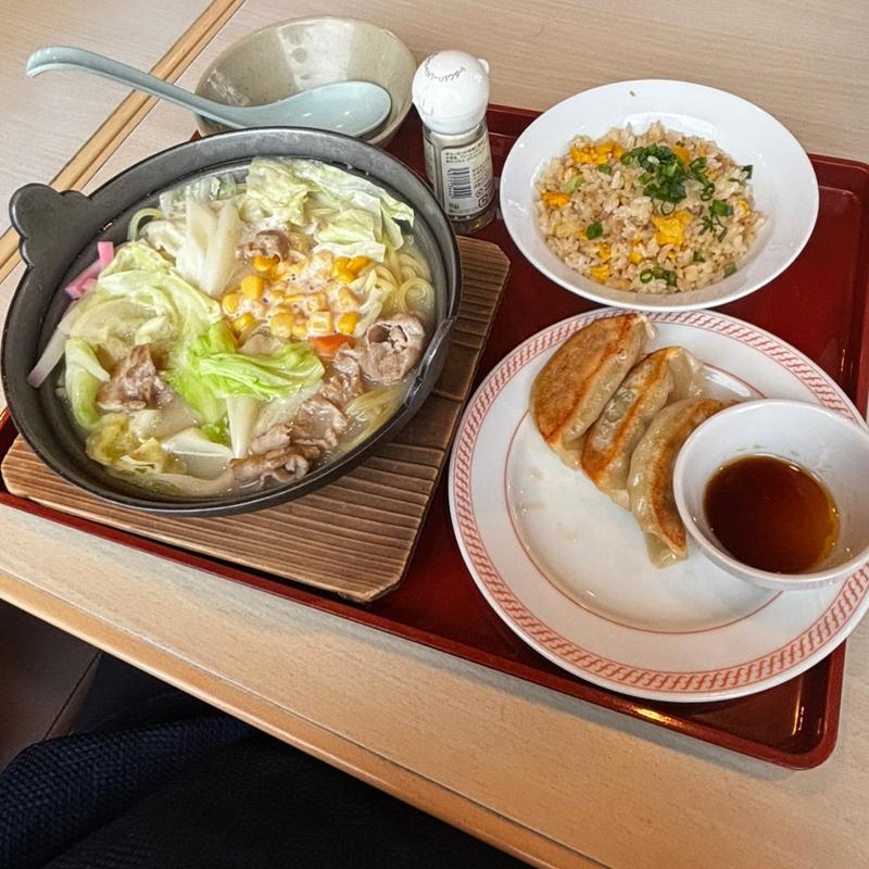 野菜たっぷりちゃんぽんミニチャーハン餃子セット(ジョイフル桶川店)